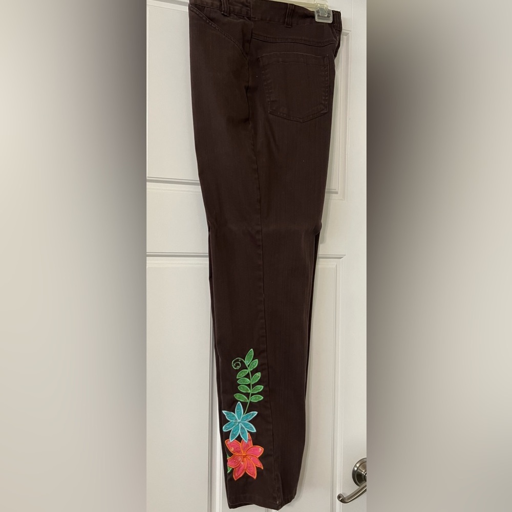 Brown Slacks with Emblishmebt